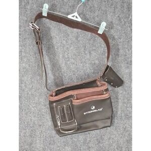 Stronglad Leather Tool Pouch Belt Hammer Loop Dark‎ Brown Professional Rig Work